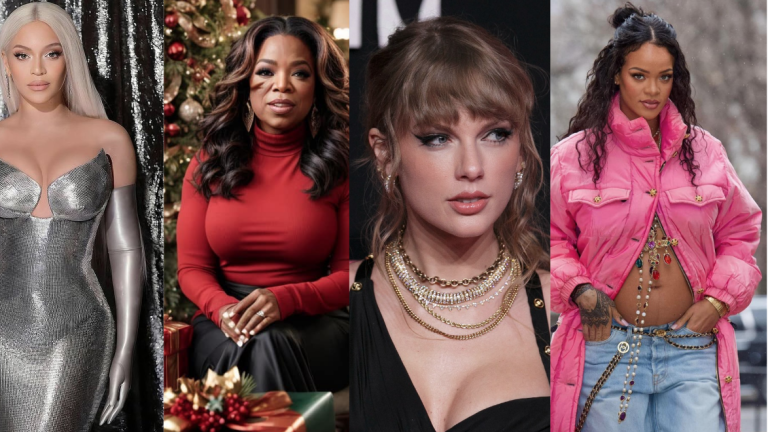 Beyonce, Oprah Winfrey, Taylor Swift y Rihanna, son las más mujeres más influyentes del espectáculo.