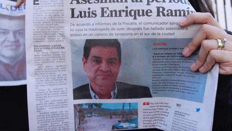 La Red de Periodistas pide a las autoridades de Sinaloa resultados por el asesinato del periodista Luis Enrique Ramírez, ocurrido hace dos años.