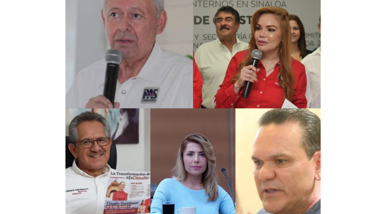 Los presidentes estatales de Morena, PAS, PRI, PAN y MC ocupan lugares privilegiados en la lista de candidatos y candidatas de representación proporcional al Congreso de Sinaloa