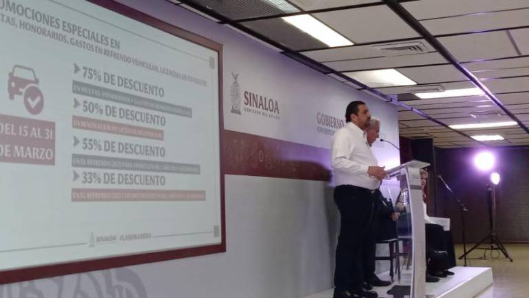 Anuncian descuentos de hasta 75% en pagos vehiculares en Sinaloa