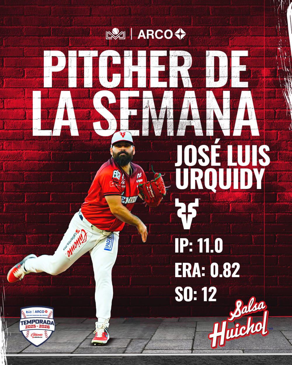 $!¡Nivel Grandes Ligas! José Luis Urquidy es el Pítcher de la Semana en la LMP