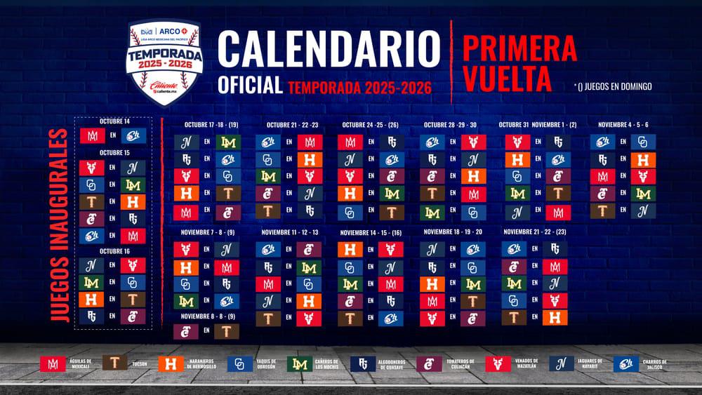 $!La Liga Mexicana del Pacífico anuncia el calendario oficial de la temporada 2025-2026