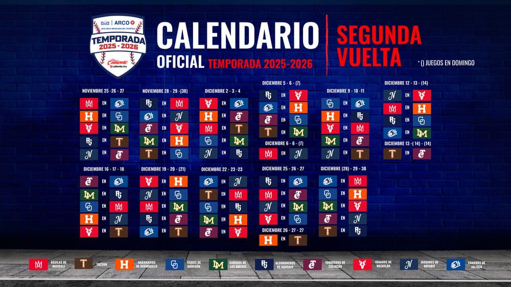 $!La Liga Mexicana del Pacífico anuncia el calendario oficial de la temporada 2025-2026