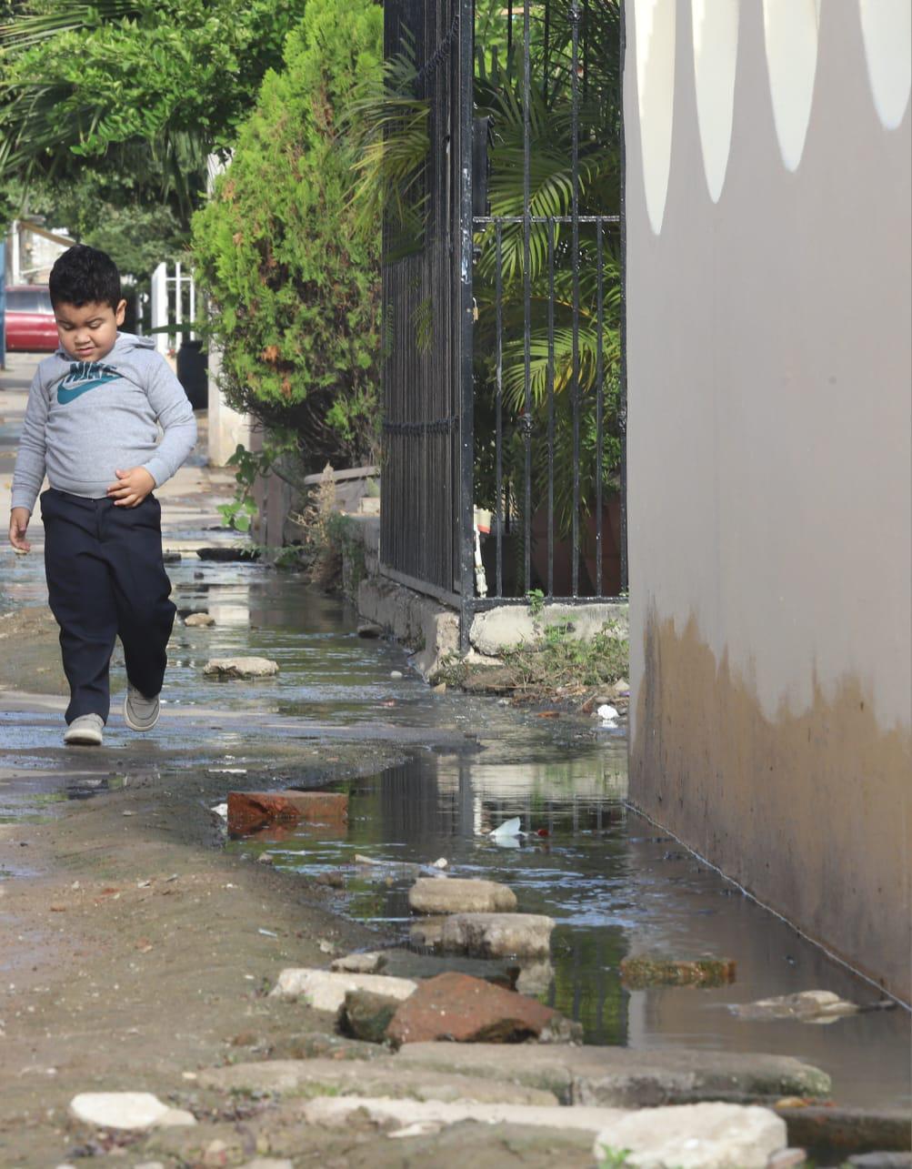 $!Pestilentes fugas ahogan a vecinos del Infonavit Jabalíes, en Mazatlán