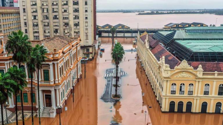Inundaciones en Porto Alegre, Río Grande del Sur, Brasil.
