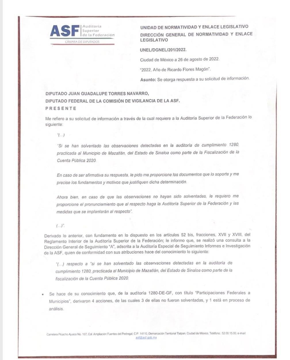 $!Gobierno de ‘El Químico’ sigue sin solventar observaciones por $819 millones del ejercicio fiscal 2020, revela la ASF