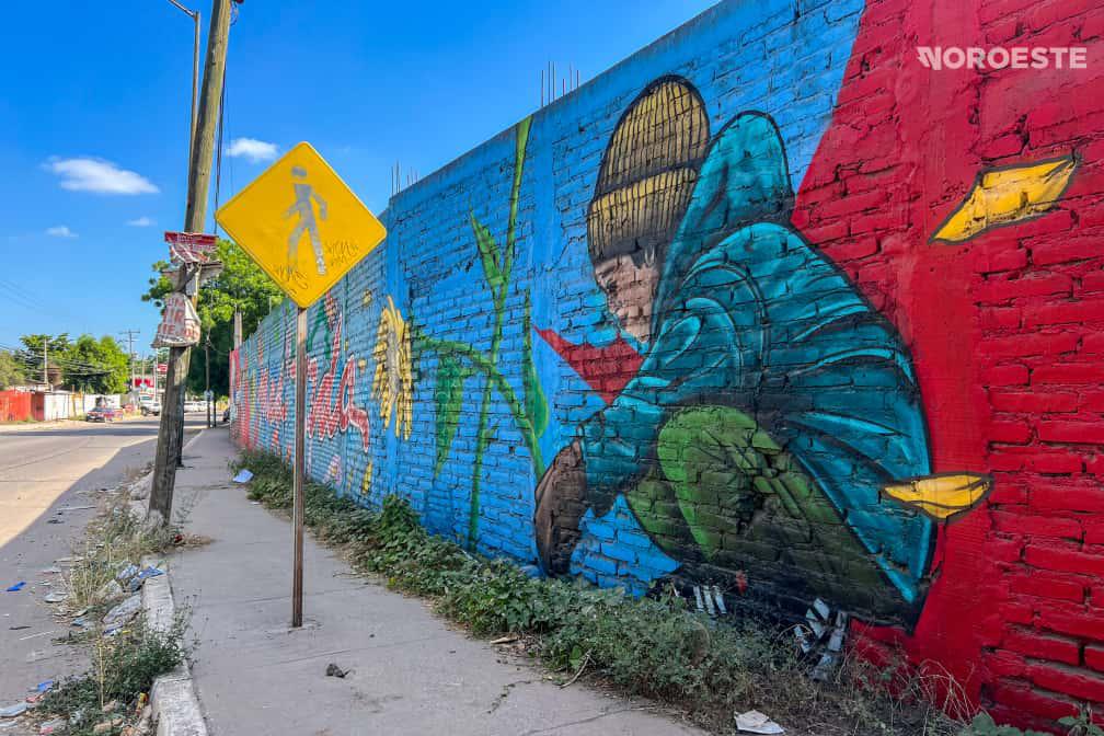 $!Murales transforman calles de la colonia La Costerita, en Culiacán