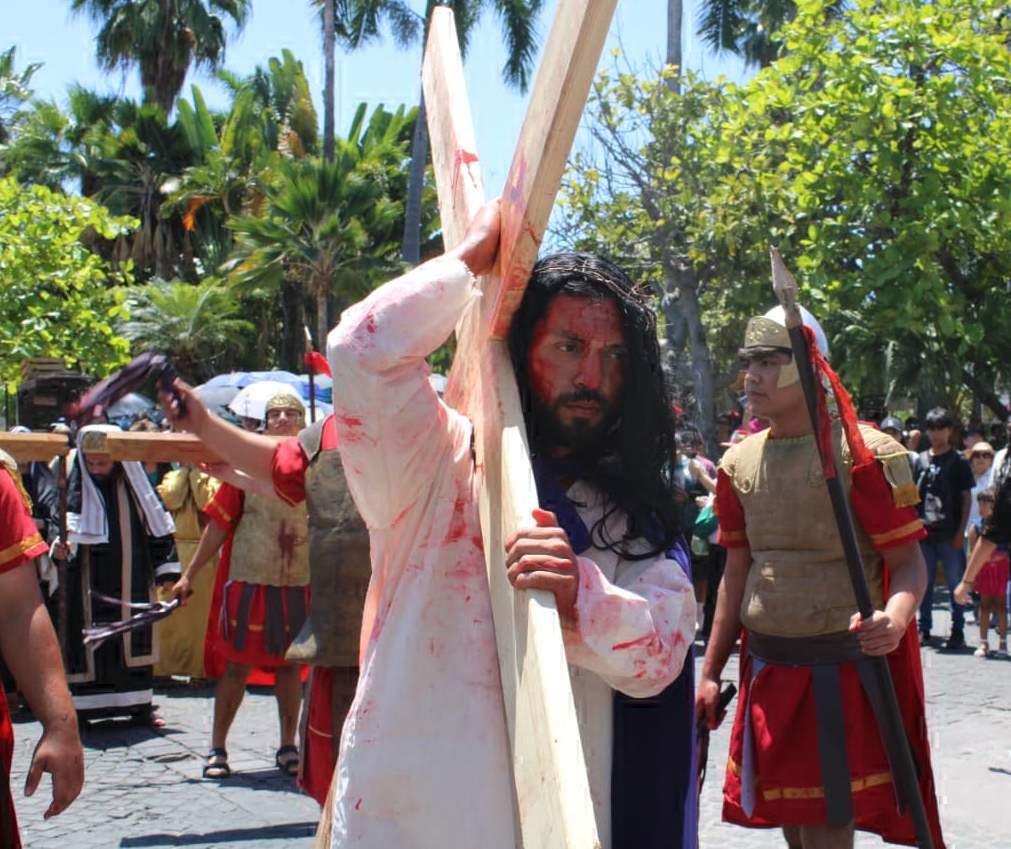 $!Carlos Eduardo Sánchez personificó a Jesús durante las representaciones bíblicas del Pajuma 2026.