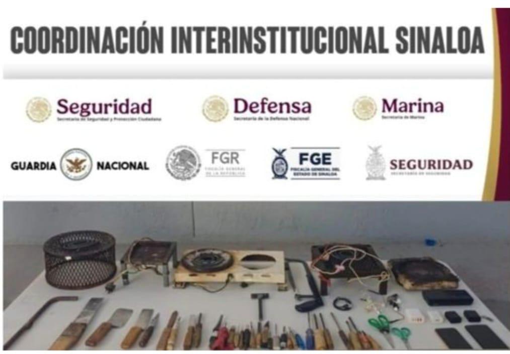 $!Decomisan armas blancas y celulares en operativo en el penal de Goros II, Ahome
