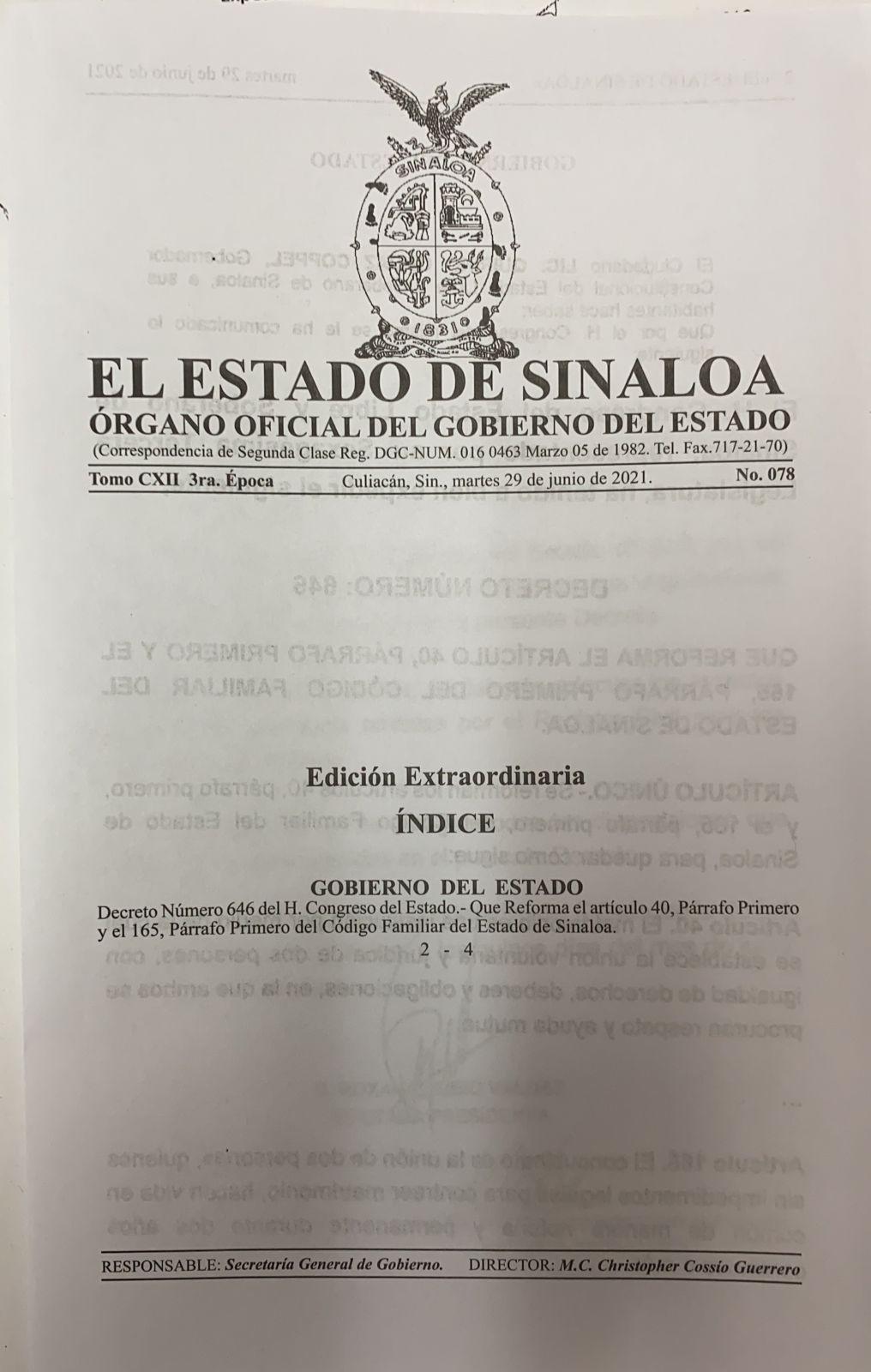 $!Matrimonios igualitarios en Sinaloa son una realidad: promulgan modificaciones al Código Familiar