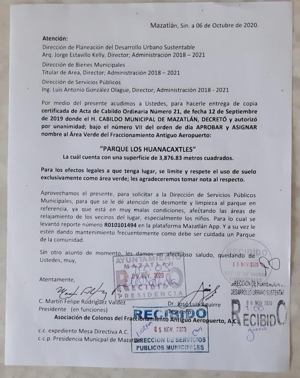 $!Lucharán por su área verde hasta las últimas consecuencias, aseguran vecinos del Fraccionamiento Antiguo Aeropuerto en Mazatlán