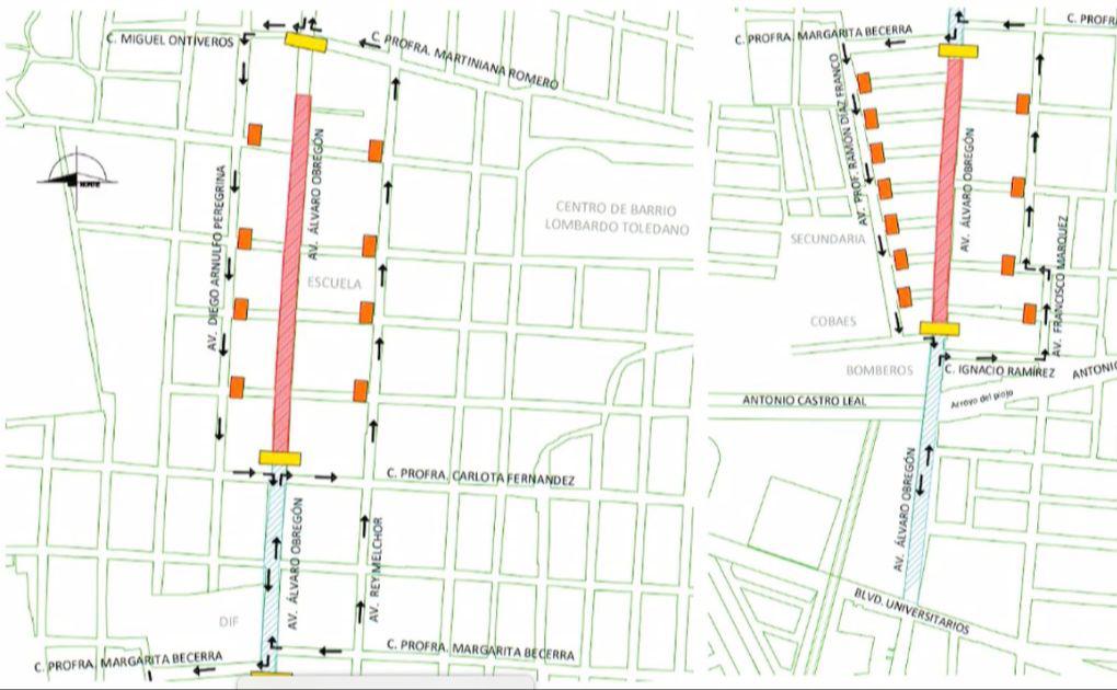 $!Estos son los tramos que se cerrarán por remodelación de la Obregón en Culiacán