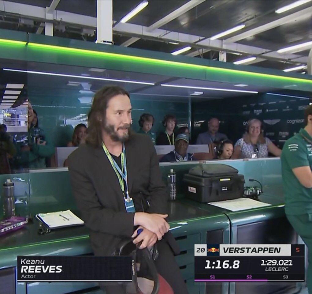 $!Disfruta Keanu Reeves del Gran Prix de Fórmula 1 en Gran Bretaña
