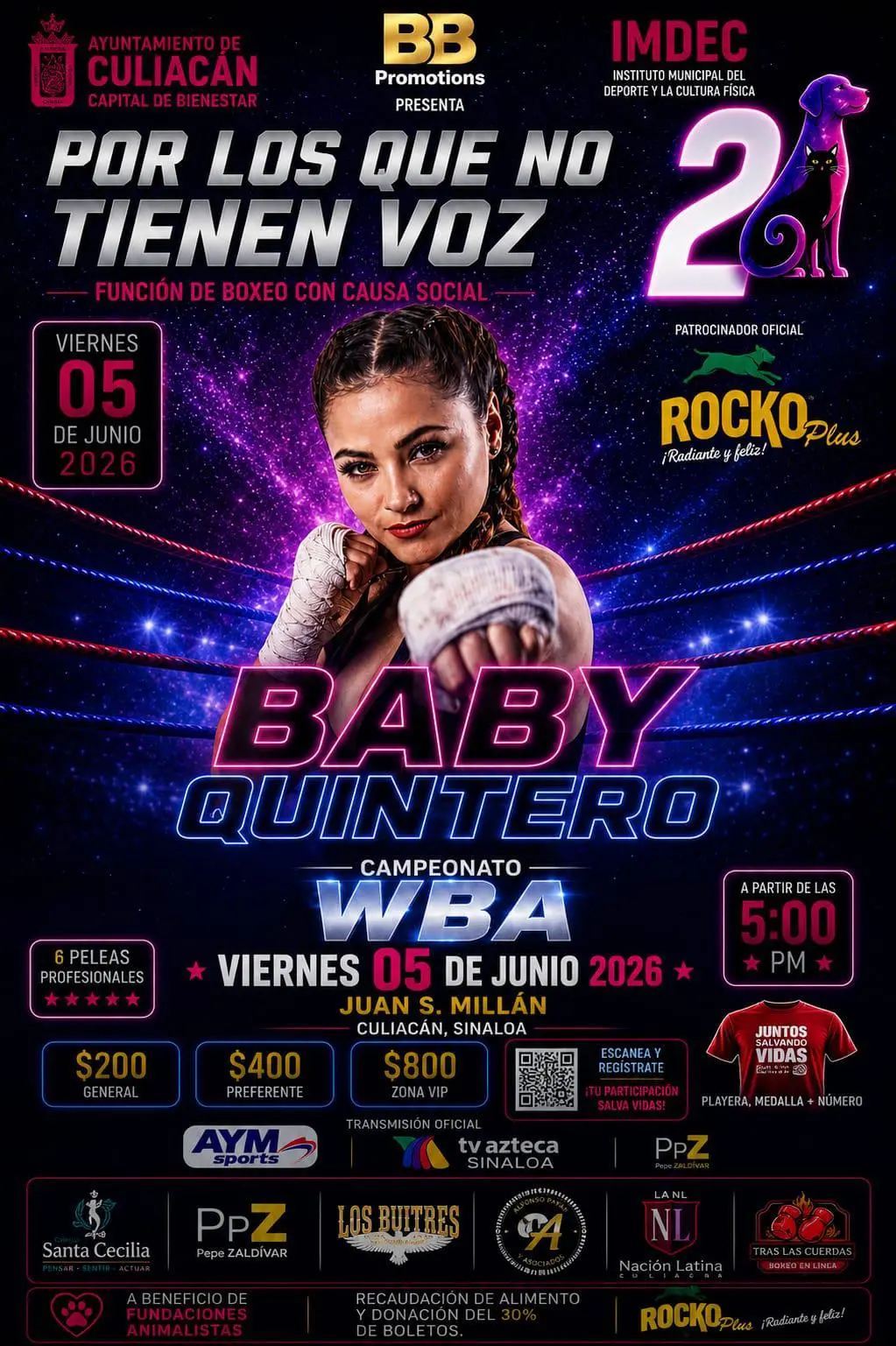 $!Boxeo, MMA y causa animal llegan a Culiacán con ‘Por los que no tienen voz 2’