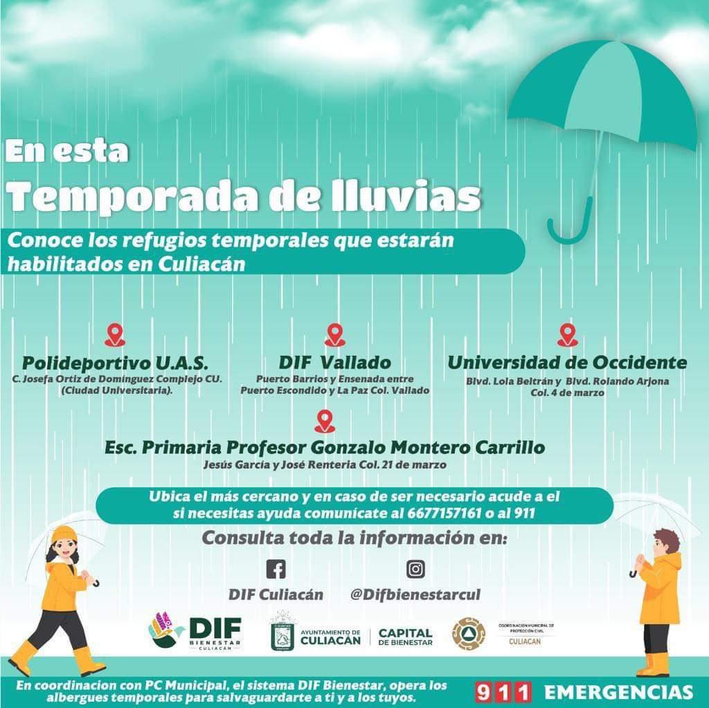 $!Habilitan 25 albergues en Culiacán ante el huracán Lidia