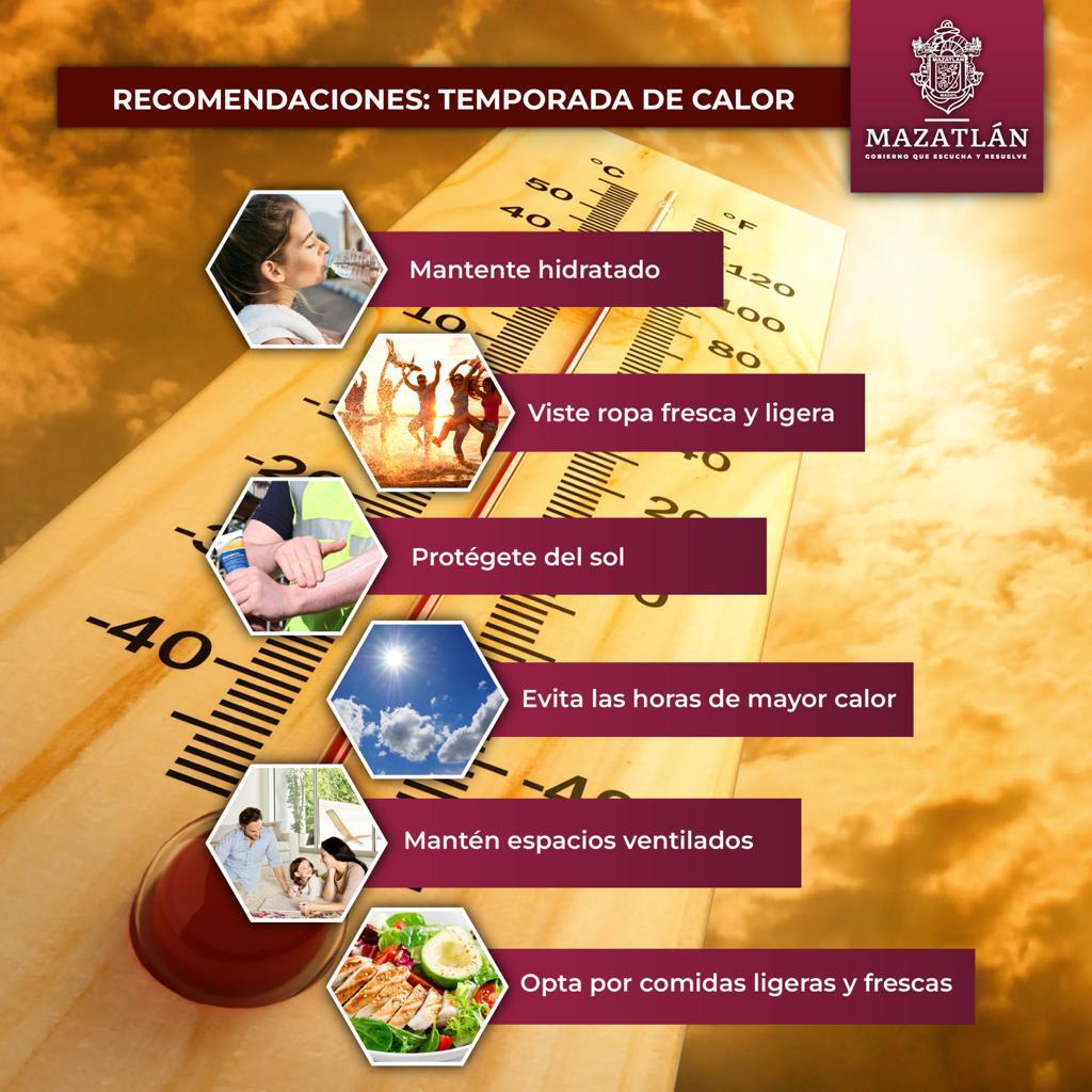 $!Prevén temperaturas extremas de hasta 40 grados en Mazatlán