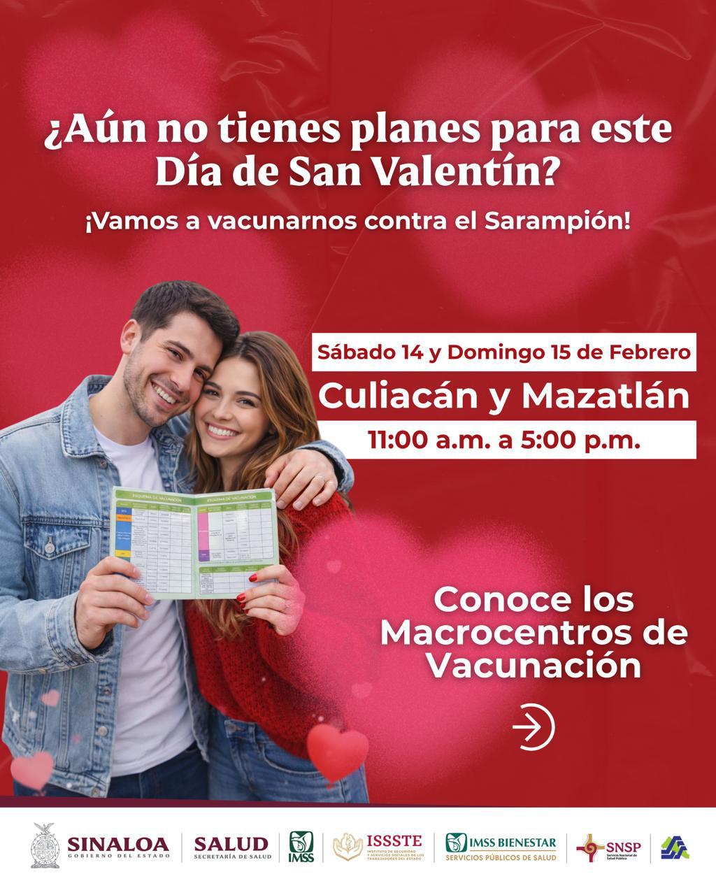 $!Instalarán macrocentros de vacunación contra el sarampión en Culiacán y Mazatlán este fin de semana