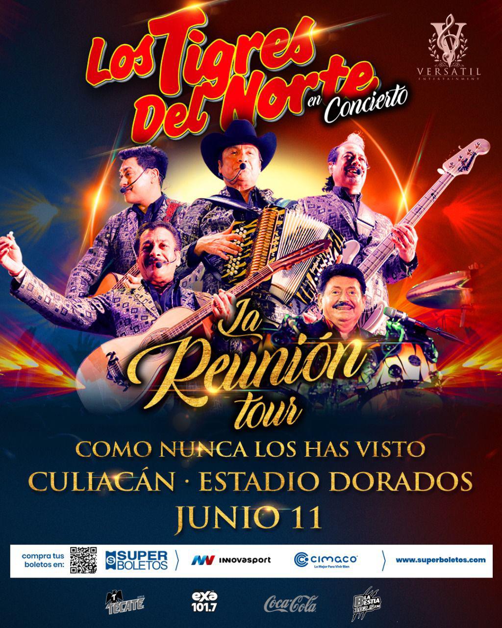 $!Los Tigres del Norte cantarán en Culiacán como parte del Tour La Reunión