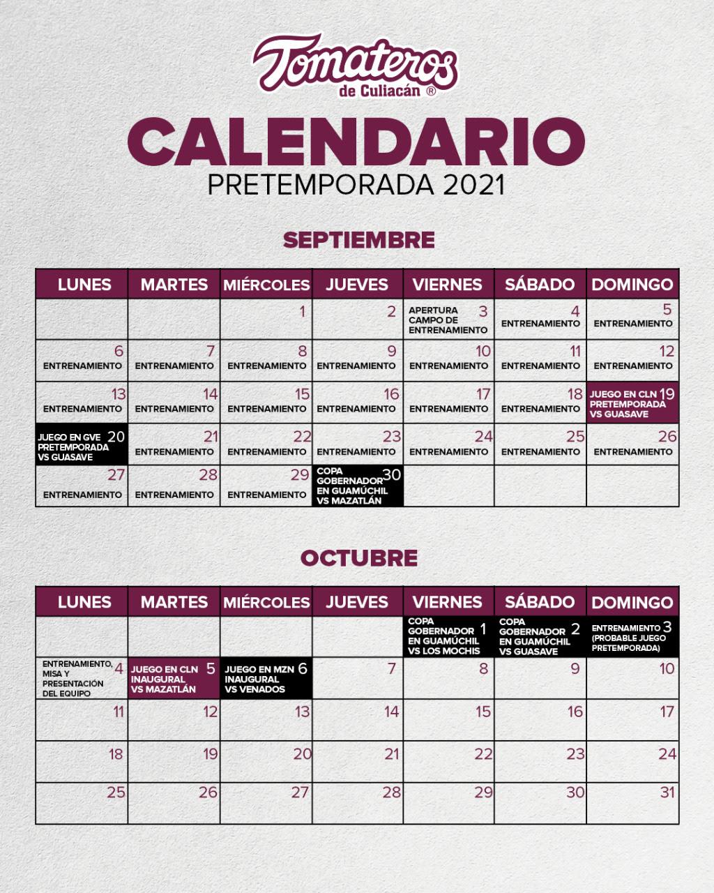 $!Tomateros de Culiacán define su calendario de pretemporada y lista de invitados