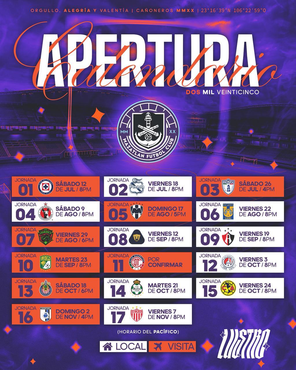 $!Mazatlán FC abrirá el Apertura 2025 visitando a Cruz Azul