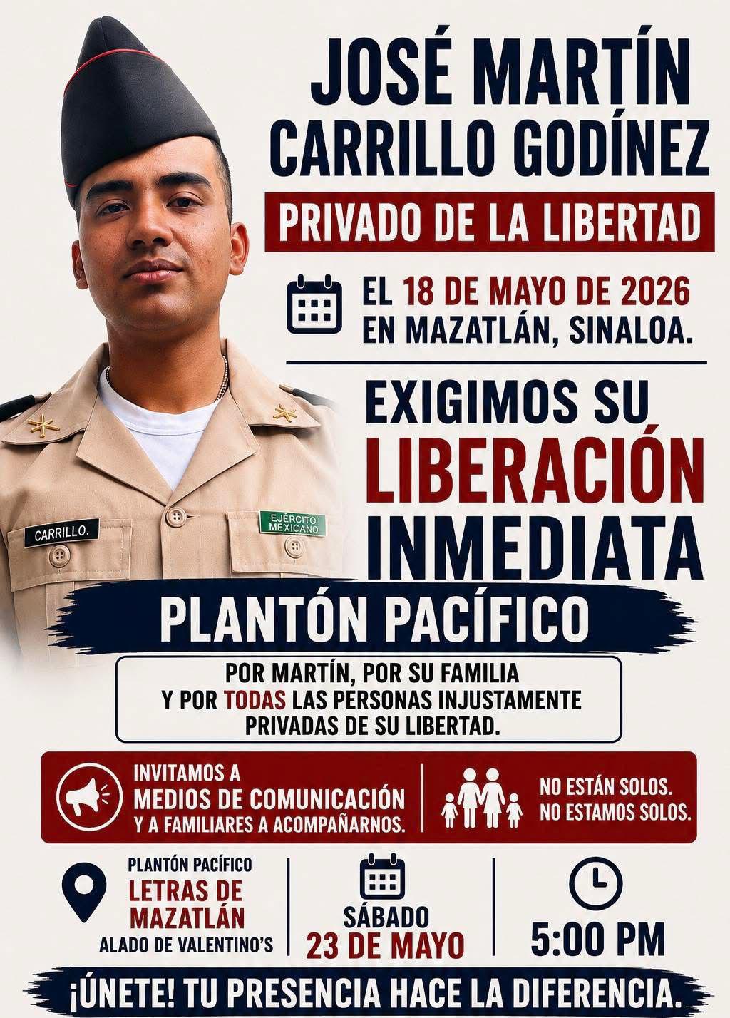 $!Convocan en Mazatlán a plantón pacífico este sábado por la desaparición de José Martín
