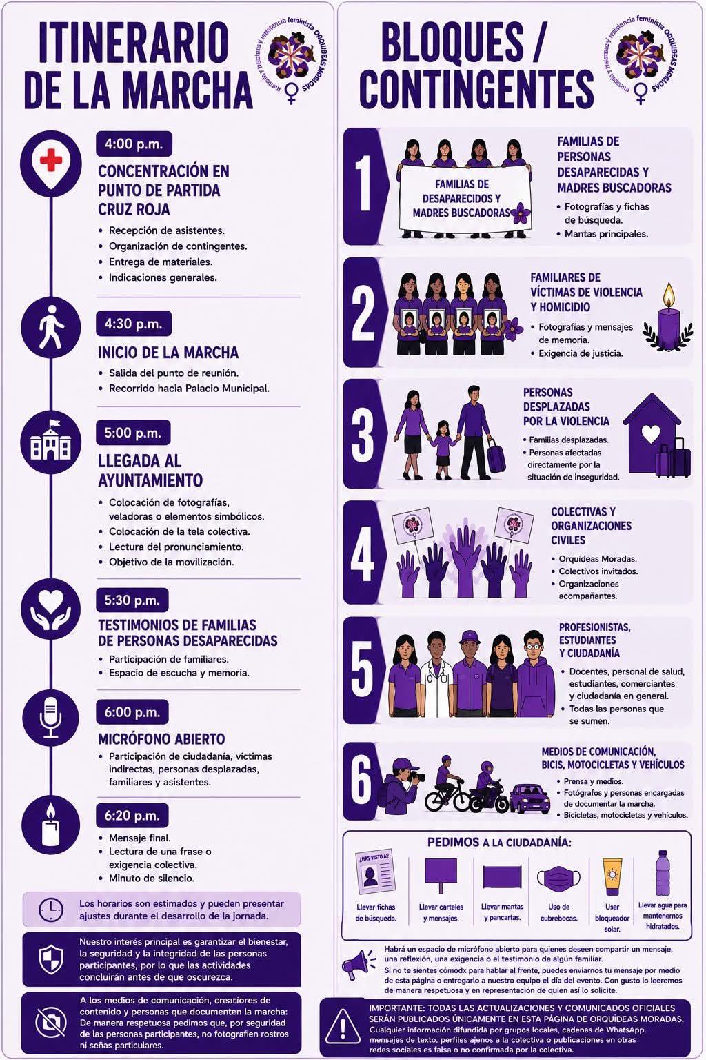 $!Colectivo Orquídeas Morada convoca a marcha contra la violencia en Escuinapa