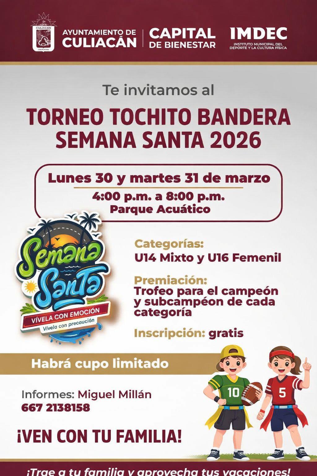 $!Convocan en Culiacán a torneo de tochito bandera en Semana Santa 2026