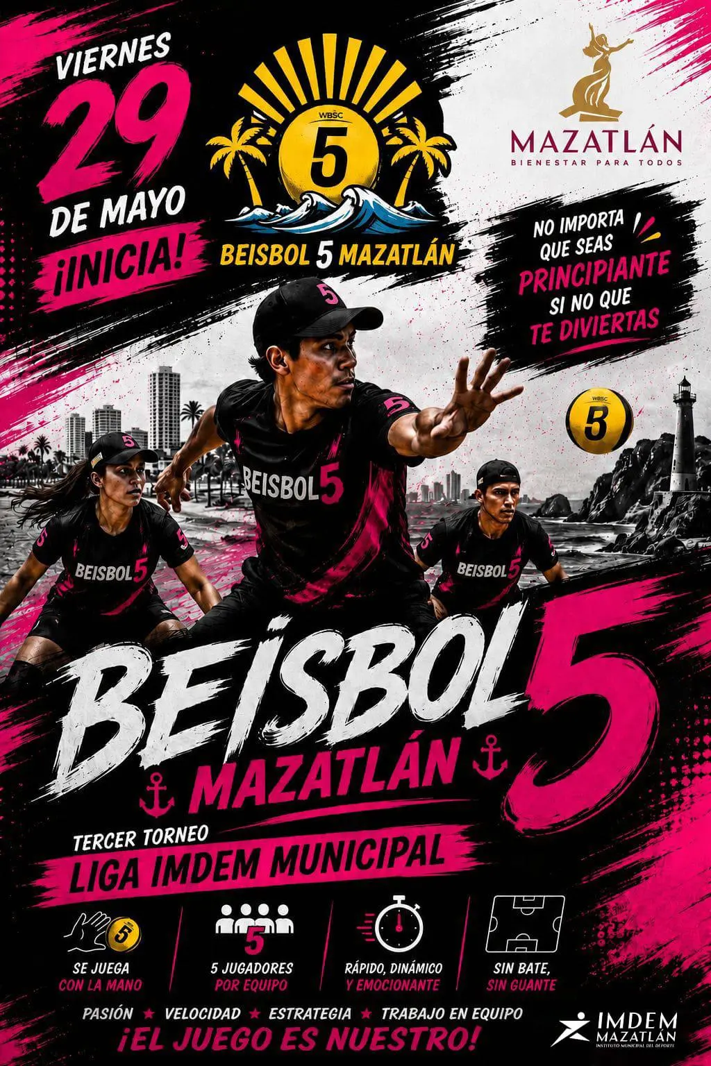 $!¡Regresa a Mazatlán la Liga Municipal de Beisbol 5!