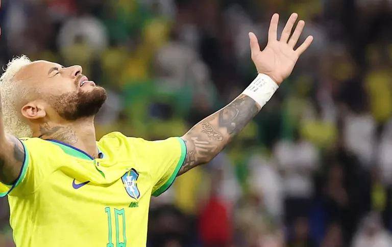 Neymar y su tributo a Pelé en la eliminación de Brasil