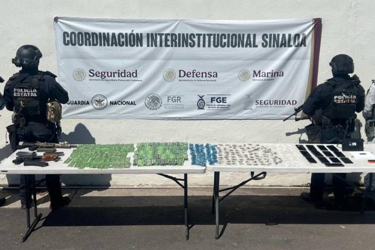 Aseguran armas y drogas en penal de Aguaruto, Culiacán