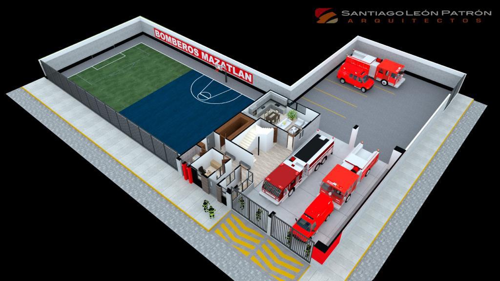 $!En Mazatlán demuelen estación de Bomberos de la Avenida Gabriel Leyva; construirán ahí mismo una nueva