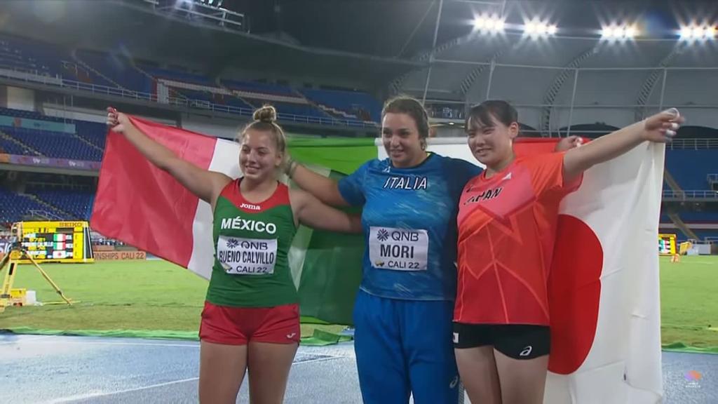 $!Paola Bueno gana medalla de plata en lanzamiento de martillo en el Mundial Sub 20