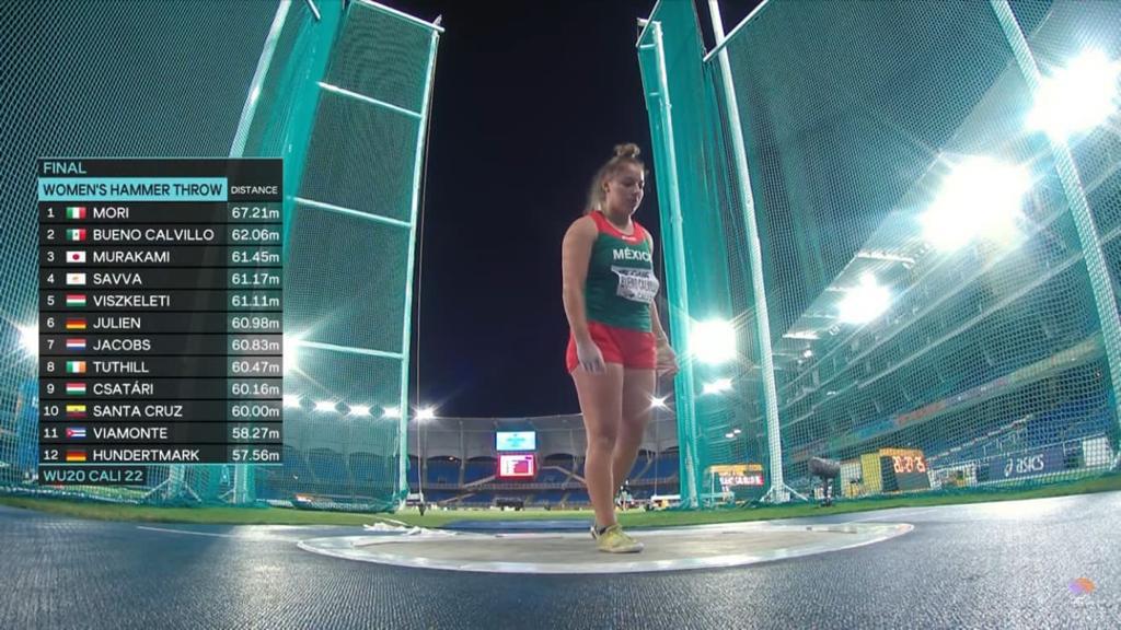 $!Paola Bueno gana medalla de plata en lanzamiento de martillo en el Mundial Sub 20