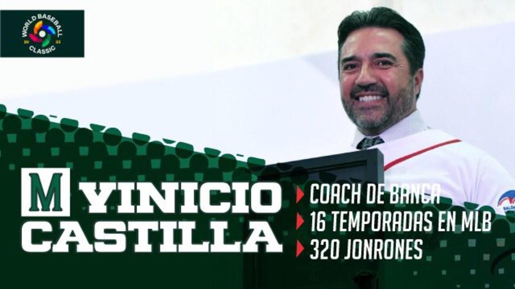 $!Vinicio Castilla será coach de banca de México en el Clásico Mundial