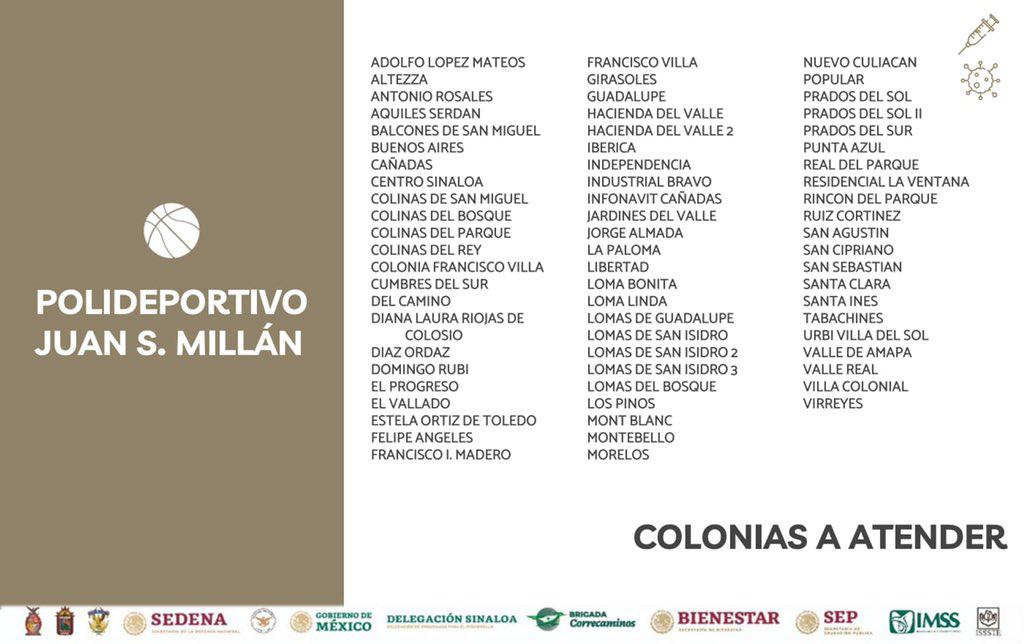 $!¿Tienes de 18 a 29 años? Ubica tu macrocentro de vacunación en Culiacán