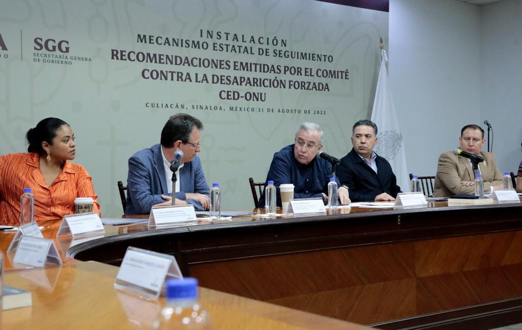 $!Instalan en Sinaloa mecanismo de seguimiento contra desaparición forzada
