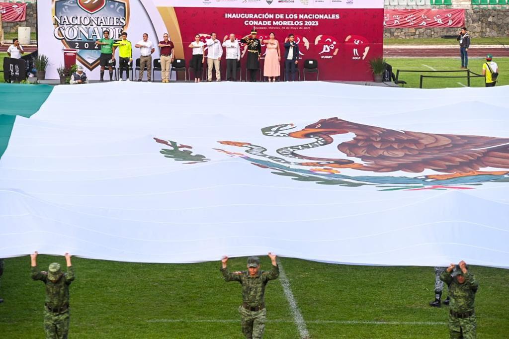 $!Adriana Martínez motiva a deportistas en inauguración de Nacionales Conade 2023 en Morelos