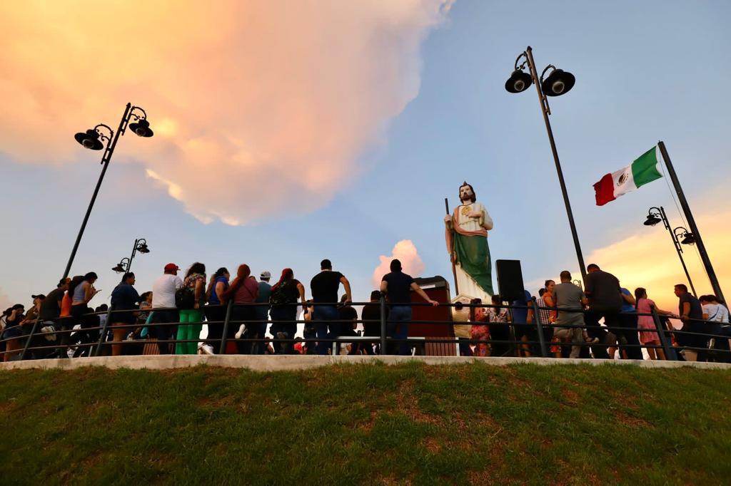 $!¿Quién donó la escultura de San Judas Tadeo en Badiraguato? El Ayuntamiento no sabe