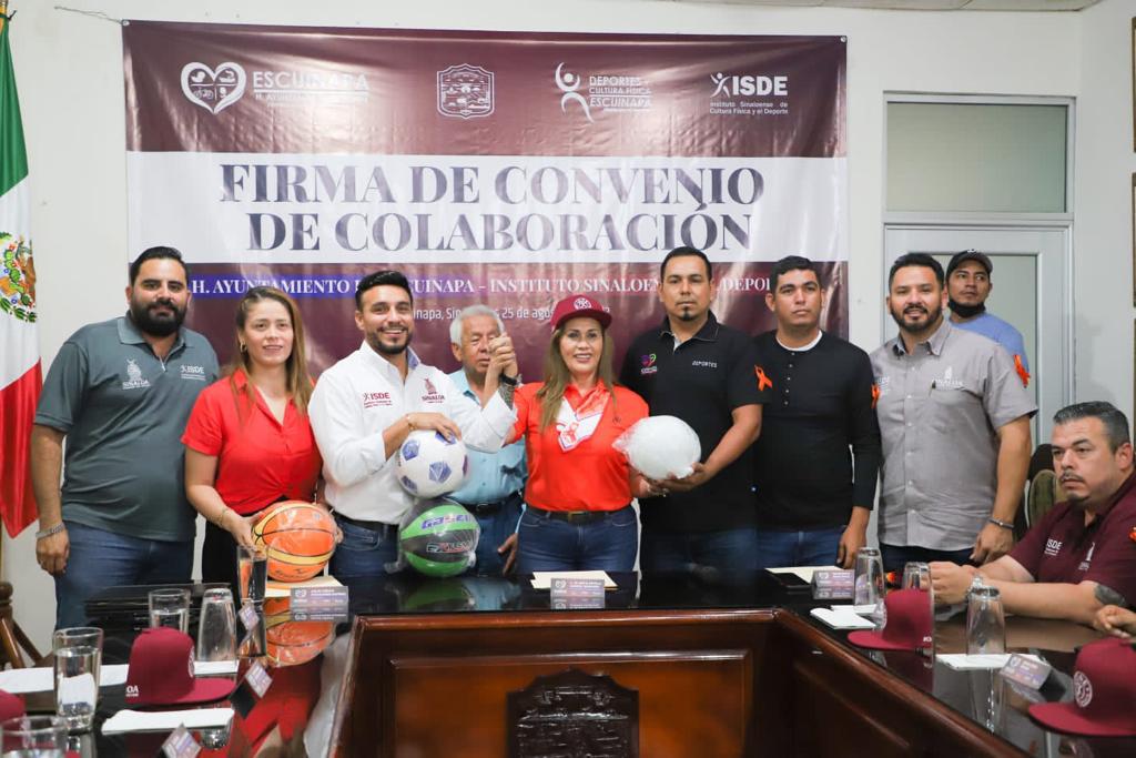 $!Isde y Ayuntamiento de Escuinapa firman Convenio de Colaboración deportiva