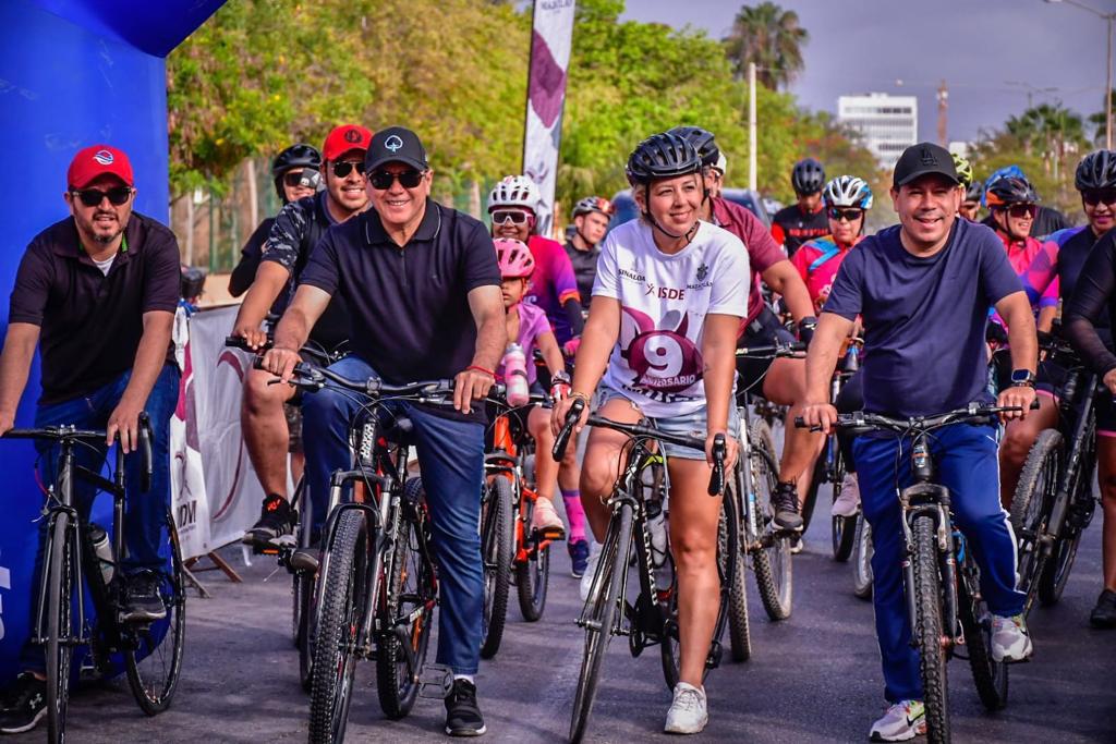 $!Festejan deportistas mazatlecos Día Mundial de la Bicicleta