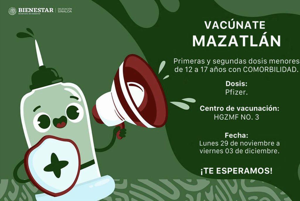 $!Amplían una semana más la vacunación a menores de 15 a 17 años en Mazatlán