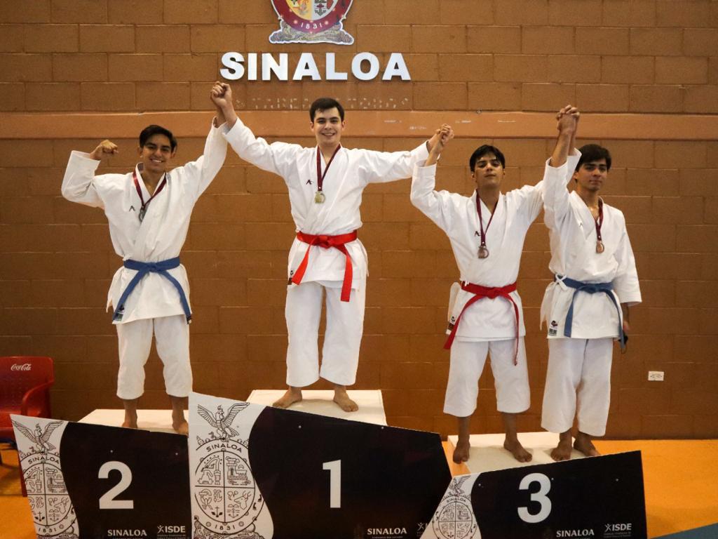 $!Mazatlán y Culiacán dominan el karate en el Estatal de los Juegos Conade