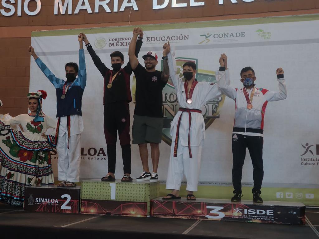 $!Eric Angulo da a Sinaloa su primer oro en el taekwondo de los Juegos Nacionales Conade