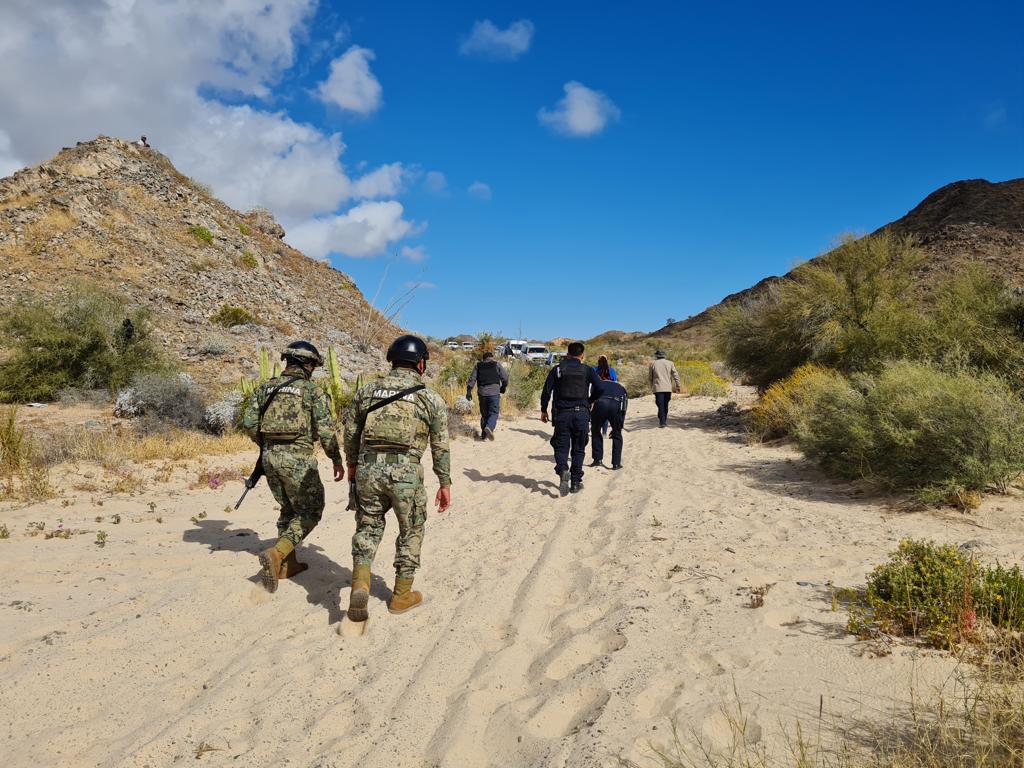$!Elementos de la Secretaría de Marina acompañan a colectivos de buscadoras en San Felipe.