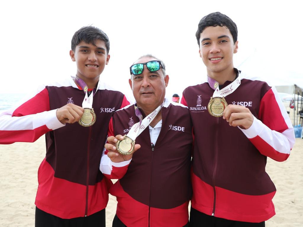$!Sinaloa se impone con 3 oros en voleibol de playa