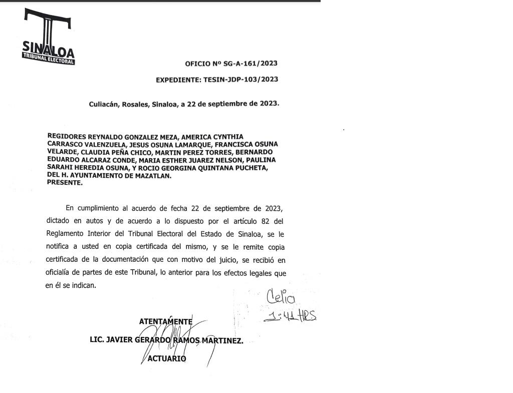 $!Síndica Procuradora de Mazatlán denuncia al Alcalde y regidores por violencia política en razón de género