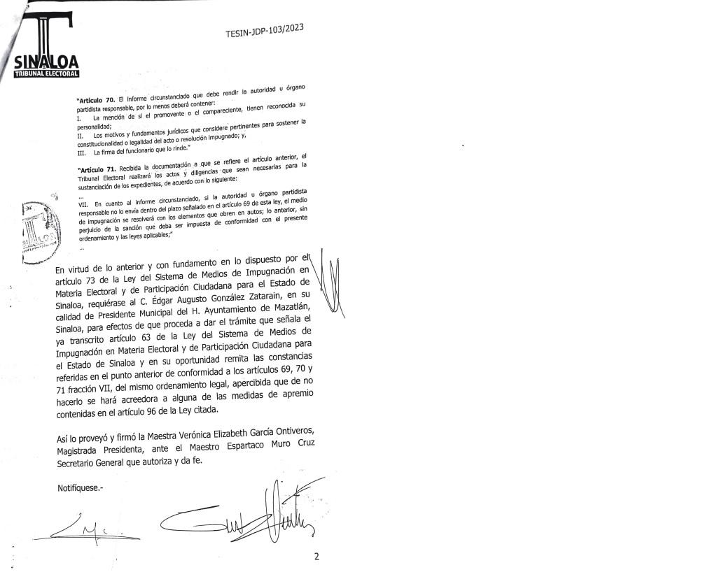 $!Síndica Procuradora de Mazatlán denuncia al Alcalde y regidores por violencia política en razón de género