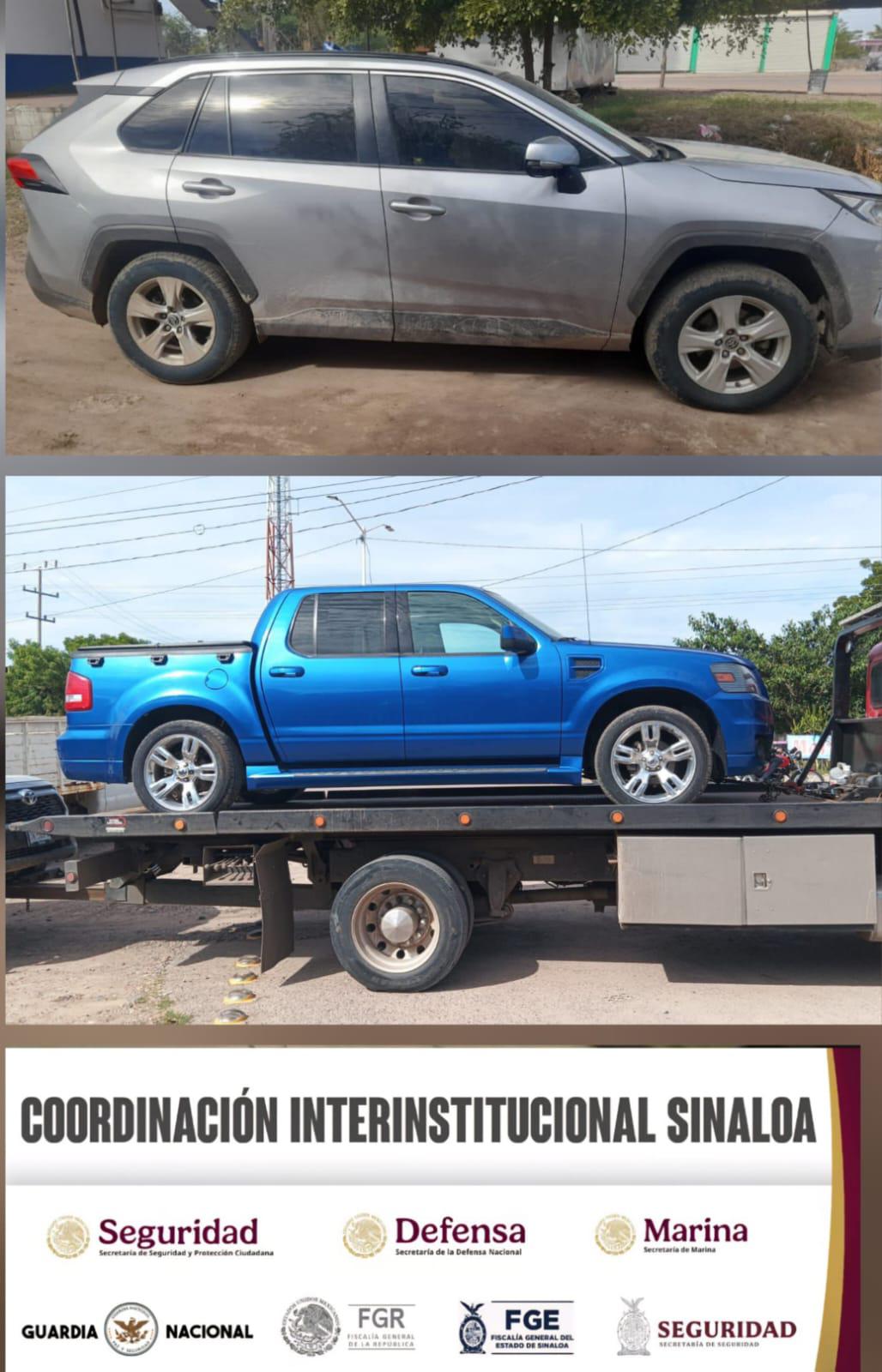 $!Aseguran 8 vehículos con reporte de robo entre Culiacán y Navolato