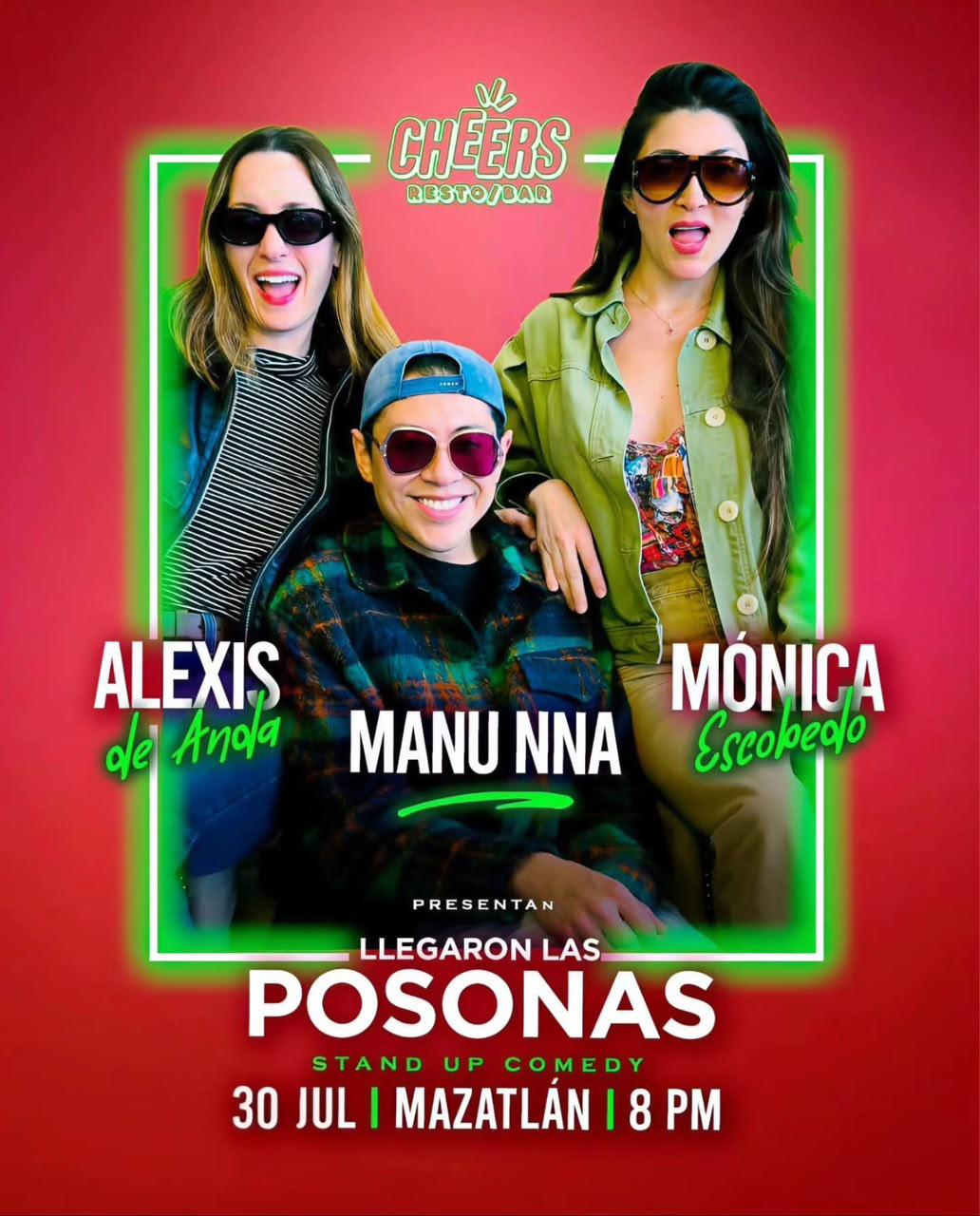 $!Las Posonas llenaron de risas el escenario de Cheers Restobar