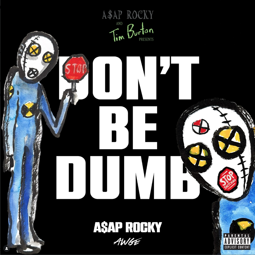$!Diseña Tim Burton la portada de ‘Don’t Be Dumb’, el nuevo disco de A$AP Rocky